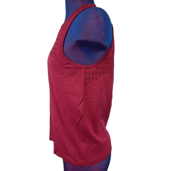 Gymshark Energy Seamless Loose Vest Cranberry Size Small / Medium Women's - Picture 3 of 8